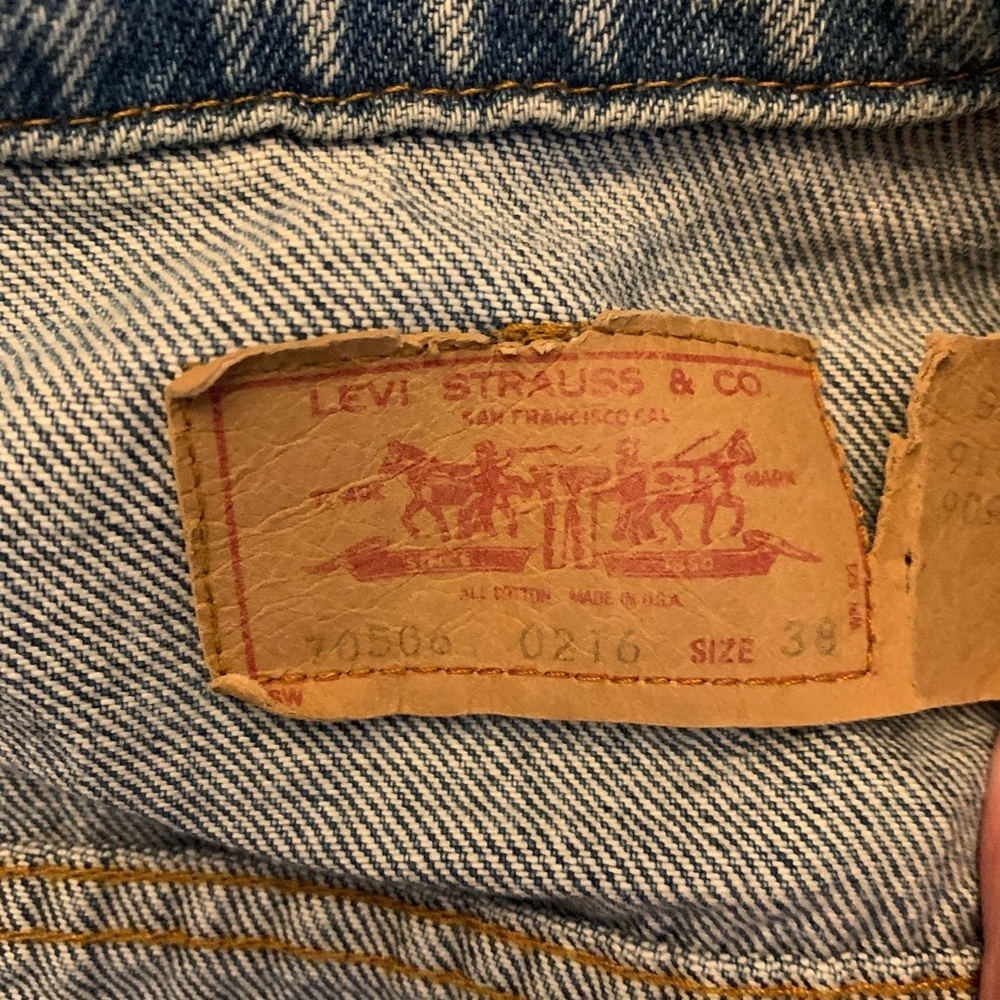70's 80’s Levi’s Denim Trucker Jacket WPL 423 USA Sz 38 See Measurements VTG - Picture 9 of 12